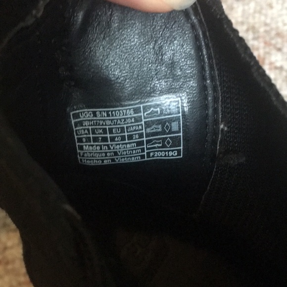 UGG Black Suede High Heel Pull-on Boots - Picture 8 of 16